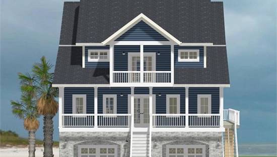 image of drive under house plan 9635